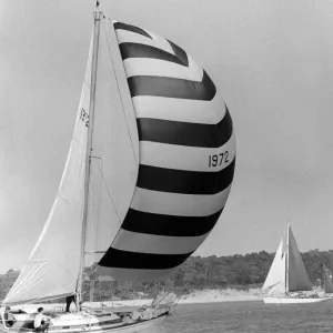 Yachting at Cowes Aug 1964 sail no 1972 is Daiquiri owned by J. G. Edmiston Yachting at Cowes Aug 1964 sail no 1972 is Daiquiri owned by J. G. Edmiston