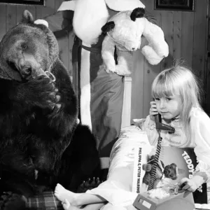 Four Year Old Gayl Mather Chats to Santa Claus - Christmas Print 1980