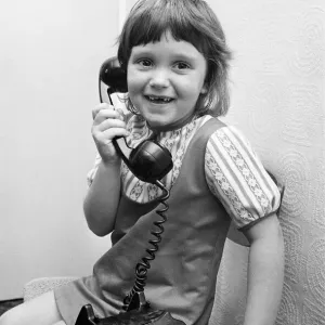 Six year old Jayne Myers receives her weekly phone call from Five year old boyfriend Six year old Jayne Myers receives her weekly phone call from Five year old boyfriend
