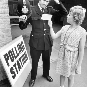 Nine year old Louise Frazer had the law puzzled during the 1983 election in North Shields Nine year old Louise Frazer had the law puzzled during the 1983 election in North Shields