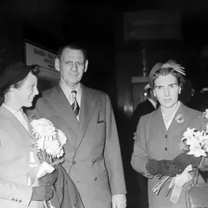 Fifteen year old Princess Margrethe of Denmark, pictured with her father, King Frederik Fifteen year old Princess Margrethe of Denmark, pictured with her father, King Frederik