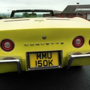 Yellow Corvette motor car August 1998 Yellow Corvette motor car August 1998