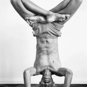 Yoga positions. Position is called Lotus in Tripod Headstand Yoga positions. Position is called Lotus in Tripod Headstand