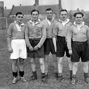 York City F. C. Players 1946 - 7. Left to right. Irwin (half back)