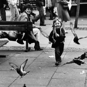 Chasing Pigeons in Liverpool, 13th April 1984 Print Chasing Pigeons in Liverpool, 13th April 1984 Print