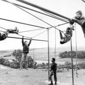 These young boys from Hexham are getting the chance to use the climbing ropes These young boys from Hexham are getting the chance to use the climbing ropes