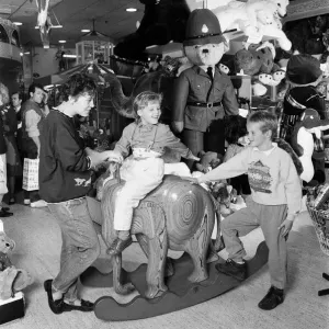 Young children playing with toys in Hamley s, London. 21st October 1986