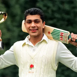 Young Cricket Star Anurang Singh from Walsall, with his Lord Tavenors trophy Young Cricket Star Anurang Singh from Walsall, with his Lord Tavenors trophy