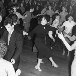 Young dancers crowding the floor at Wallsend Memorial Hall