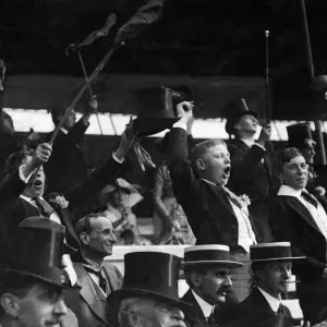 Print of Young Etonians celebrating a victory at Earls Court Print of Young Etonians celebrating a victory at Earls Court