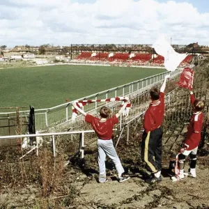 Young Fans at The Valley, Charlton Athletic Print 1991 Young Fans at The Valley, Charlton Athletic Print 1991