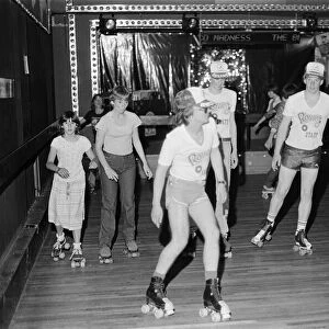 Young holidaymakers at the roller disco at the James Corrigan seafront amusement arcade