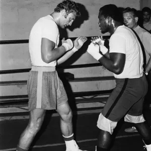 Joe Bugner with Joe Frazier Print, 27th June 1970 Joe Bugner with Joe Frazier Print, 27th June 1970