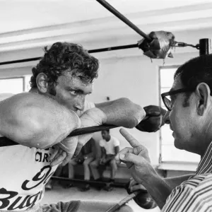 Joe Bugner with Angelo Dundee, New York Gym Print 1970 Joe Bugner with Angelo Dundee, New York Gym Print 1970
