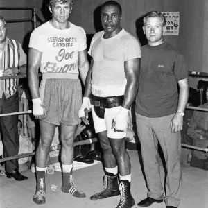 Joe Bugner with Sonny Liston at New York City Gym Print 1970 Joe Bugner with Sonny Liston at New York City Gym Print 1970