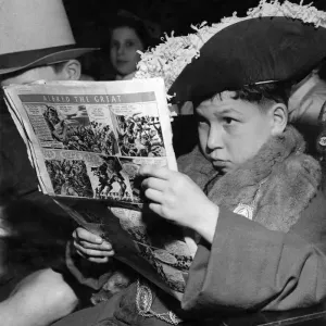 Young John Hoffman Reads Comic on Rehearsal Day, 24th March 1954 Print Young John Hoffman Reads Comic on Rehearsal Day, 24th March 1954 Print