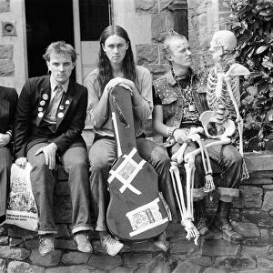 The Young Ones during filming in Bristol. Starring Christopher Ryan as Mike