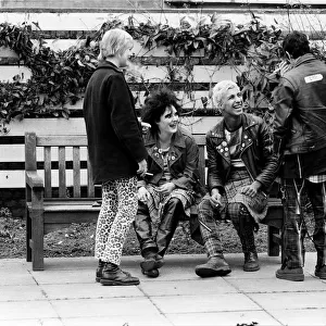Young Punks posing. 30th March 1980
