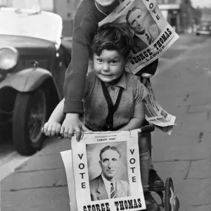 Young Supporters for George Thomas, the Labour Candidate for Cardiff West