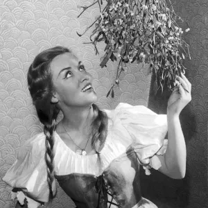 Young woman with Mistletoe, 4th November 1959 Young woman with Mistletoe, 4th November 1959
