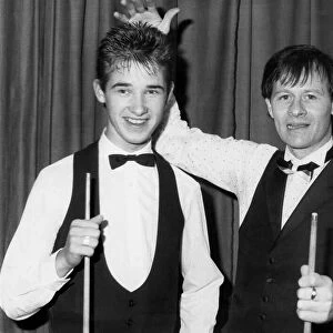 The youngest professional snooker player ever Stephen Hendry (left