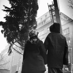 Liverpool Christmas Tree Installation Print 1972 Liverpool Christmas Tree Installation Print 1972