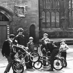 These youngsters looked everywhere for a place to ride their bikes These youngsters looked everywhere for a place to ride their bikes