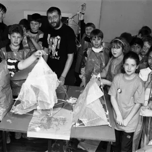 Youngsters from schools throughout Kirklees, pictured here making lanterns