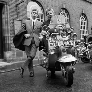 Vintage Mod Print: May 1964 Motor Scooters Scene