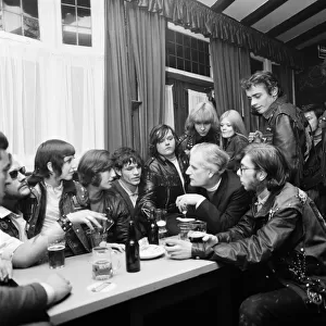 Youth Culture - Rockers Hells Angels Bikers The Bishop of Southwark with a group