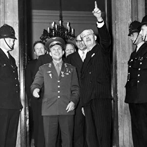 Yuri Gagarin the first man in space seen here with Prime Minister Harold MacMillan