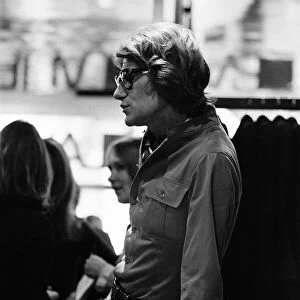 Yves Saint Laurent, designer, pictured at his first London Rive Gauche store on New Bond