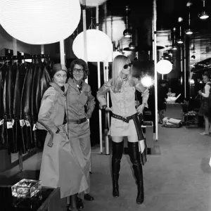 Yves Saint Laurent, designer pictured inside his first London Rive Gauche store on New Yves Saint Laurent, designer pictured inside his first London Rive Gauche store on New
