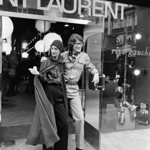 Yves Saint Laurent with Loulou, London Rive Gauche Print