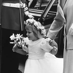 Zara Phillips as a bridesmaid at the wedding of Zara Legge-Bourke (sister of Tiggy