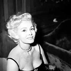 Zsa Zsa Gabor at a reception at The Dorchester Hotel, London