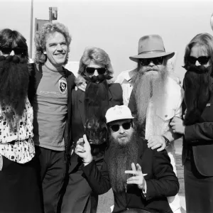 ZZ Top arrive at Gatwick Airport. 10th September 1986 ZZ Top arrive at Gatwick Airport. 10th September 1986