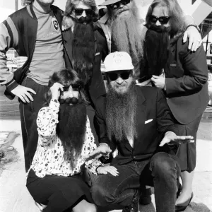 ZZ Top arrive at Gatwick Airport. 10th September 1986 ZZ Top arrive at Gatwick Airport. 10th September 1986