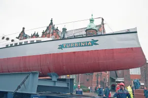 100 years after her launch, Turbinia the first steam turbine-powered steamship was moved