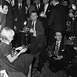 01144 Prints: 12-year-old actress Hayley Mills holds a press conference at the Leicester Square Theatre