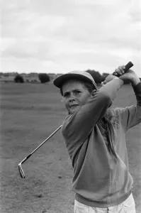 13 year old Denise Hastings, the only girl in the Bootle Junior Golf Tournament
