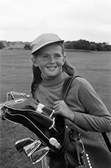 13 year old Denise Hastings, the only girl in the Bootle Junior Golf Tournament