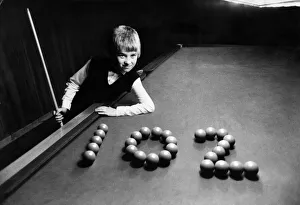 Snooker Prints: 13 year old Stephen Hendry poses for the camera after recently hitting a break of 102