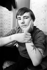 Tattoo Prints: 14-year-old Ian Grant, tattooed for life. January 1972