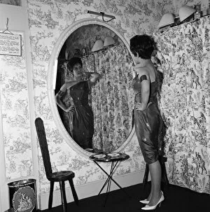Girl Collection: 14 year old singer Helen Shapiro, trying on clothes at 'Mary Fair'dress shop