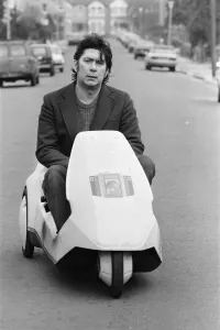 01034 Prints: 15 stone Roy Stuart of Ilford, Essex, owner of a C5, can only get six miles out of his