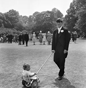 15 year old Hugh Pryor the Eton Boy from Reading with 12 months old Isabel his niece in