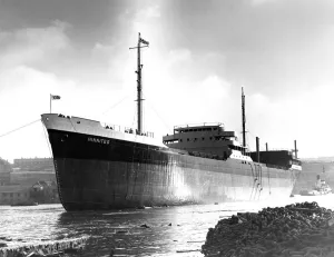 The 18, 000-ton Shell tanker ship Hinnites after her launch from Walker Naval Yard