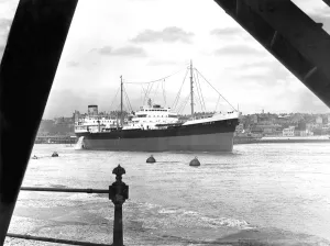 The 18, 000-ton tanker ship Horomya built at Hawthorn Leslies Hebburn