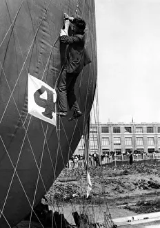 One of 18 balloons competing in the Gordon Bennett Cup Balloon Race this year (1925